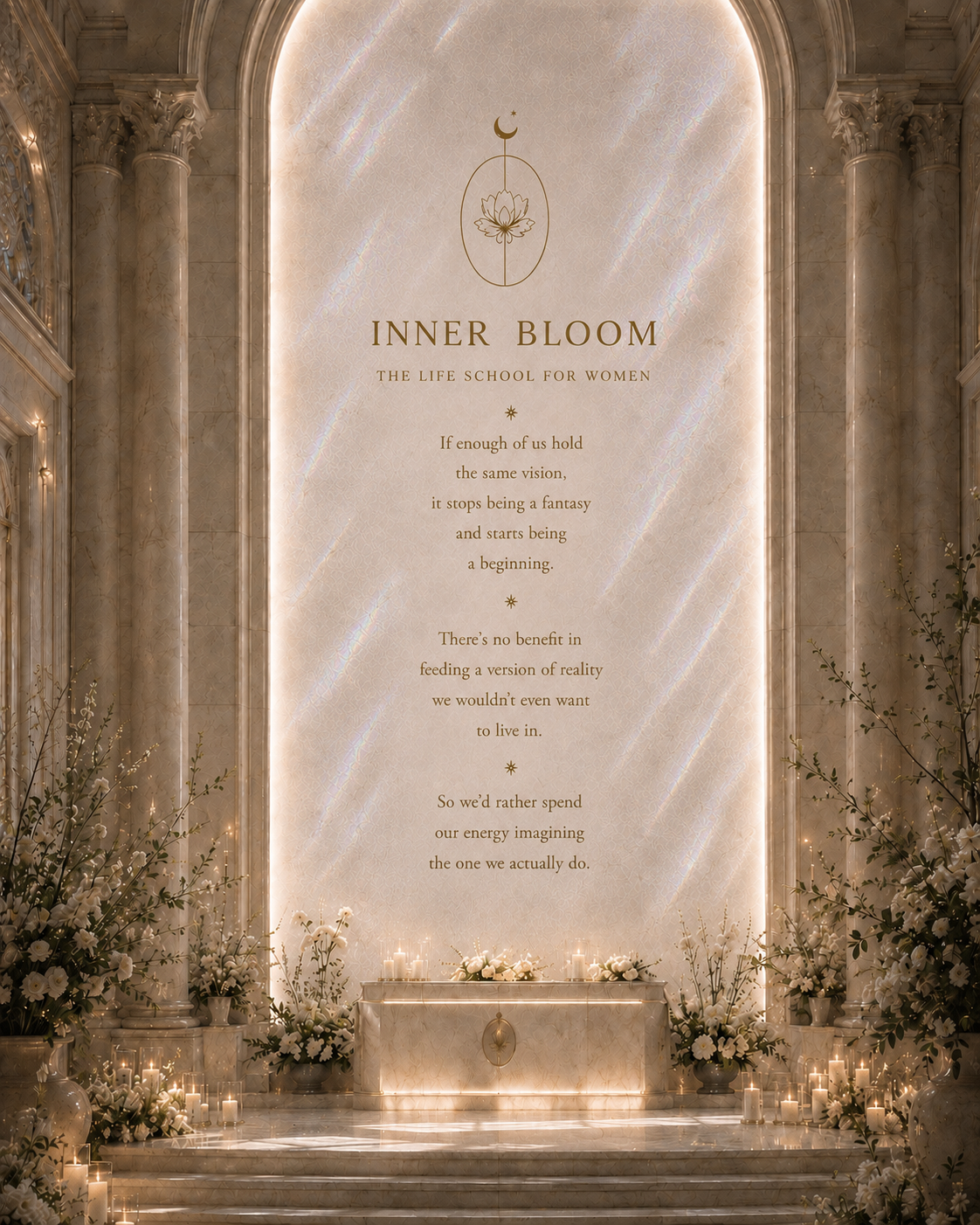 Inner Bloom marble altar